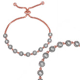 Silver Rose Diamond Mounted Ladies Elevator Bracelet